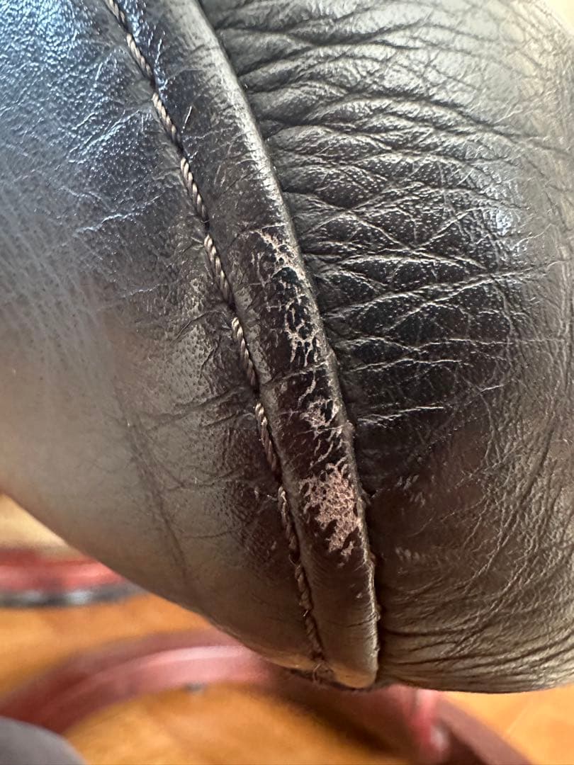 【値下げ】EKORNES エコーネス　ブラックレザー リクライニングソファ