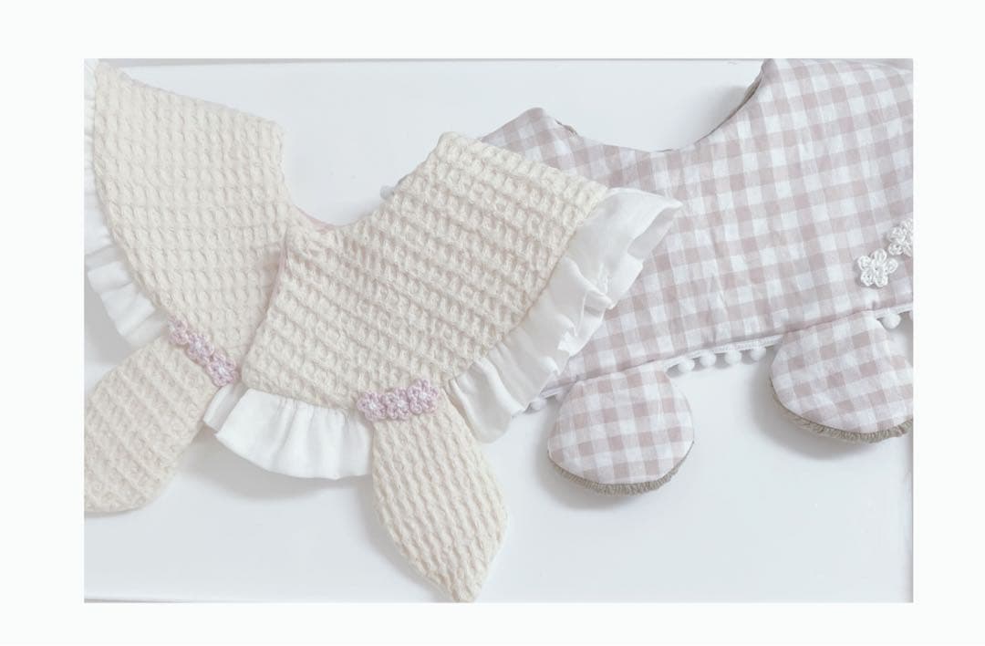 ハンドメイドスタイ　くまみみセーラースタイ　はにゃん様