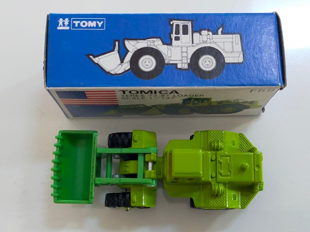 最初期 レア F58-1 テレックス ローダー 青箱 トミカ TEREX 日本製