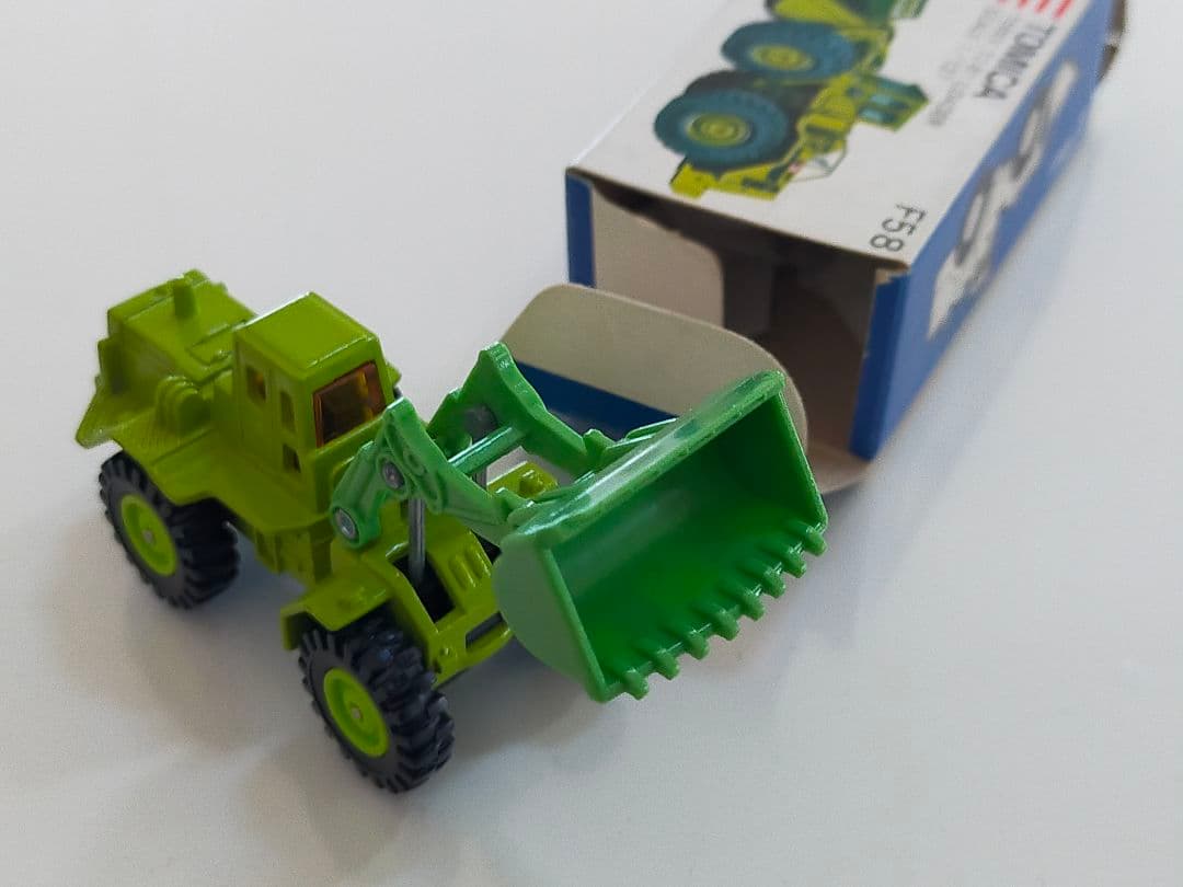 最初期 レア F58-1 テレックス ローダー 青箱 トミカ TEREX 日本製