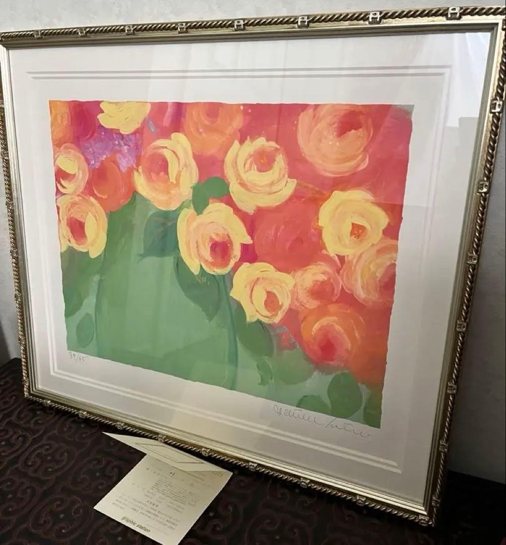 額装版画　65枚　希少　限定ジクレー　ジニー・キム　直筆サイン　証明書　15万