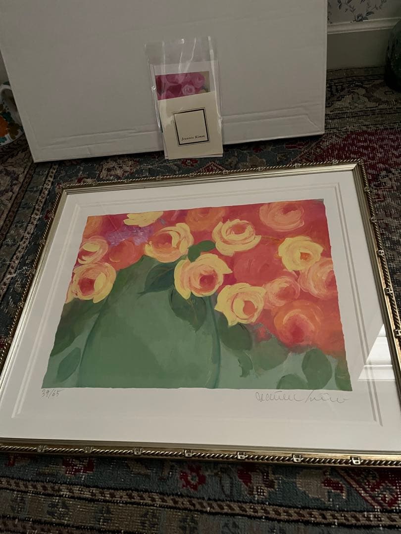 額装版画　65枚　希少　限定ジクレー　ジニー・キム　直筆サイン　証明書　15万