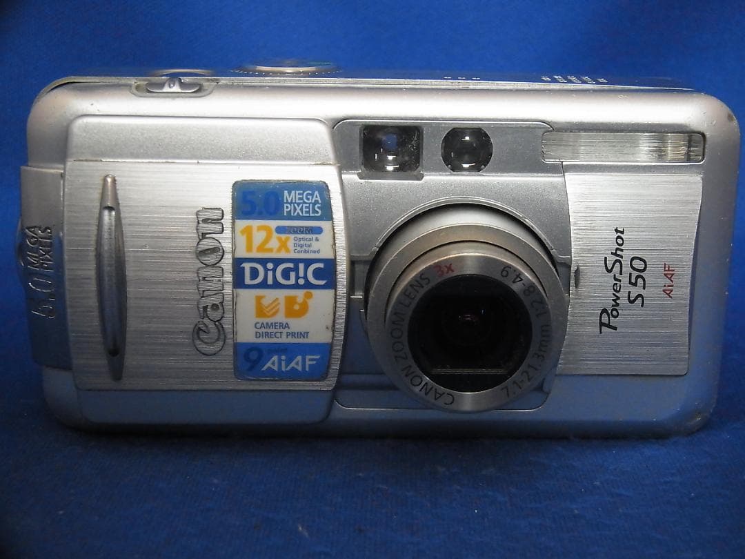 #3576 PowerShot S50 Canon 新品電池・充電器・CFカード
