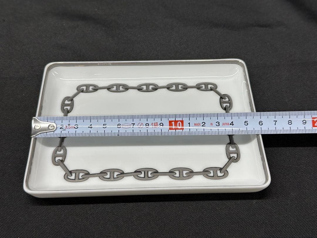 【USED美品】HERMES エルメス　シェーヌダンクル　プレート　プラチナ