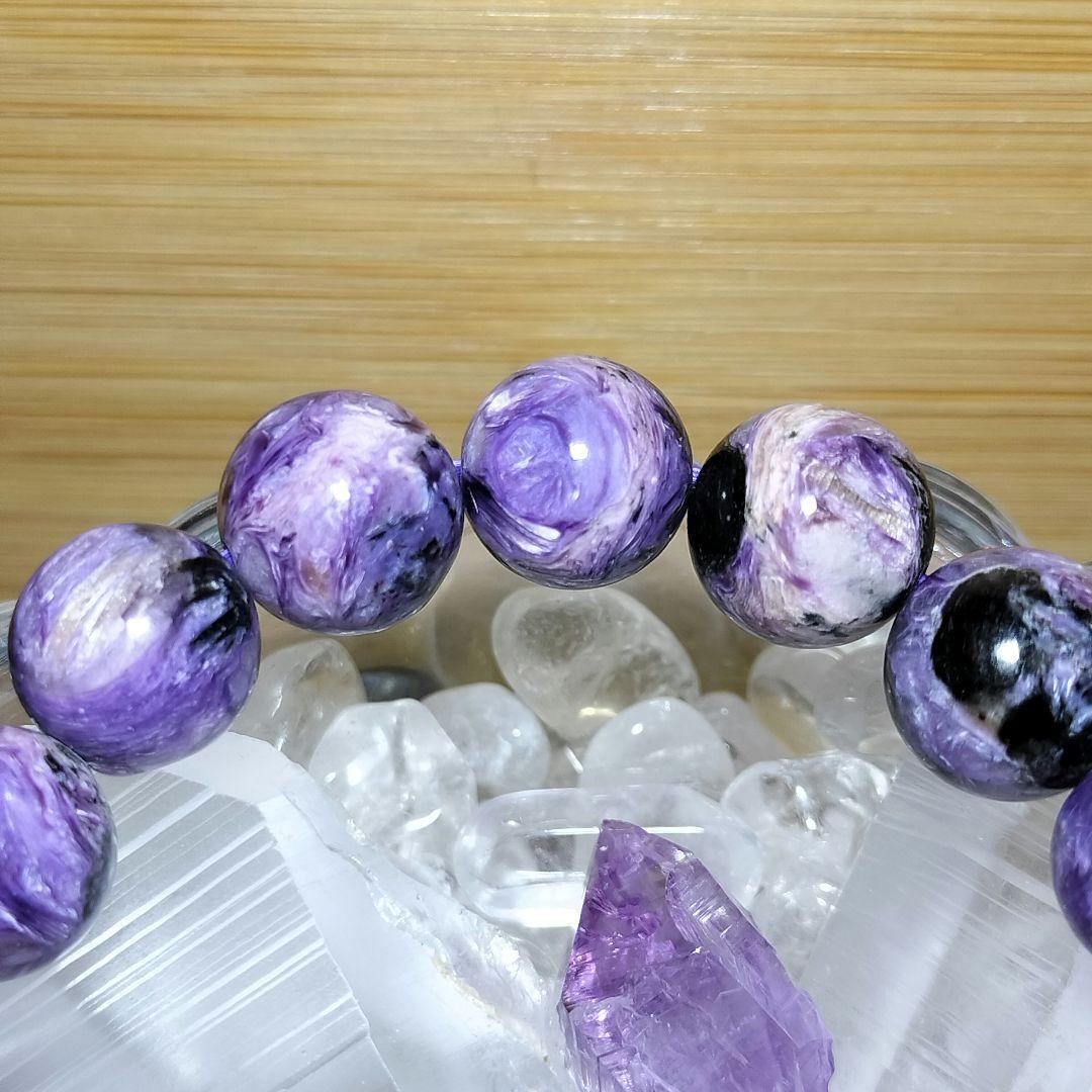 強い守護と精神安定｜濃紫11mmチャロアイト大玉ブレス