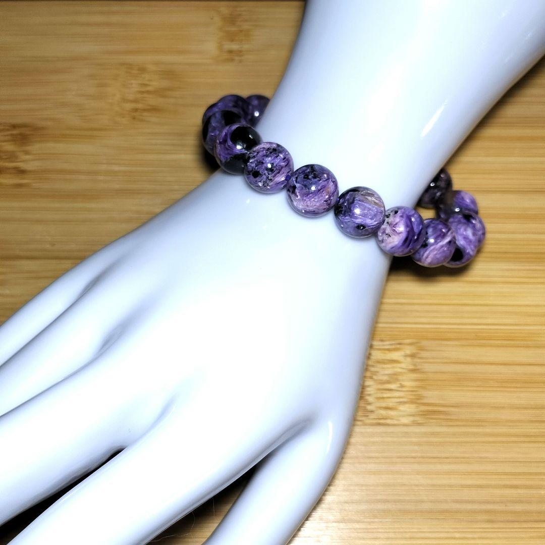 強い守護と精神安定｜濃紫11mmチャロアイト大玉ブレス