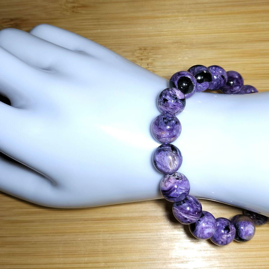 強い守護と精神安定｜濃紫11mmチャロアイト大玉ブレス