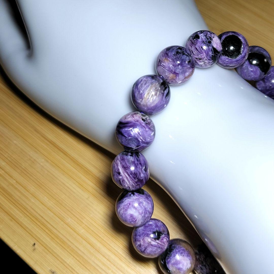 強い守護と精神安定｜濃紫11mmチャロアイト大玉ブレス