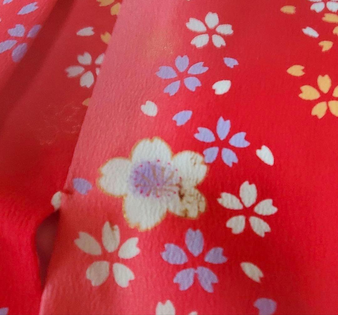 七五三 着物セット 花柄 お布施 赤 レッド ピンク 可愛い 女の子