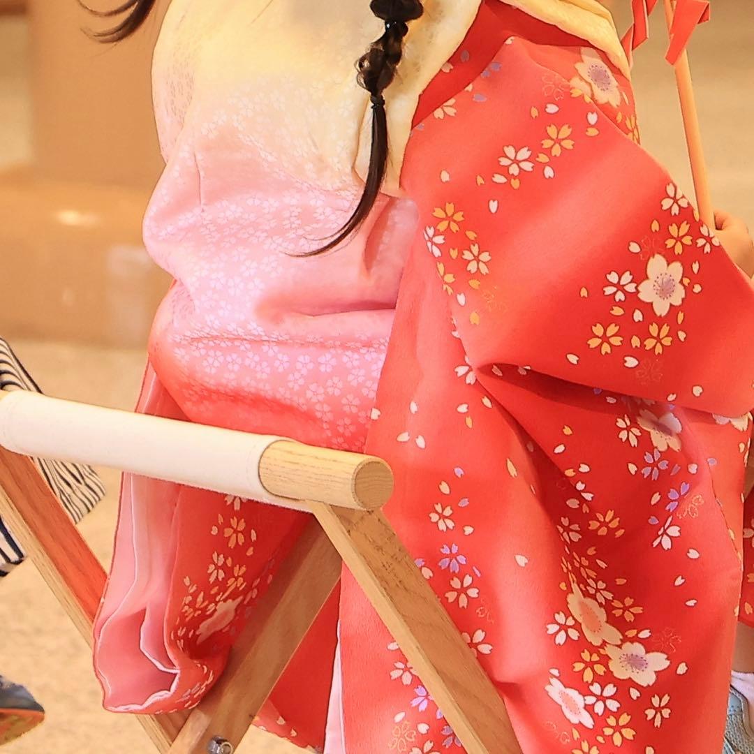 七五三 着物セット 花柄 お布施 赤 レッド ピンク 可愛い 女の子