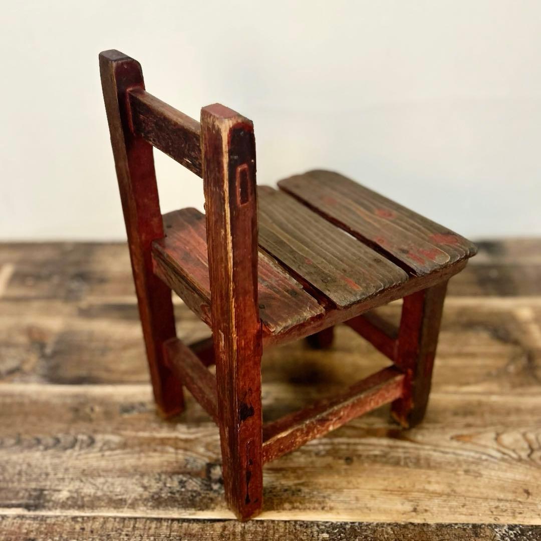 昭和40〜50年代 木製 踏み台チェア 小椅子 無垢材 古家具 古道具 レトロ