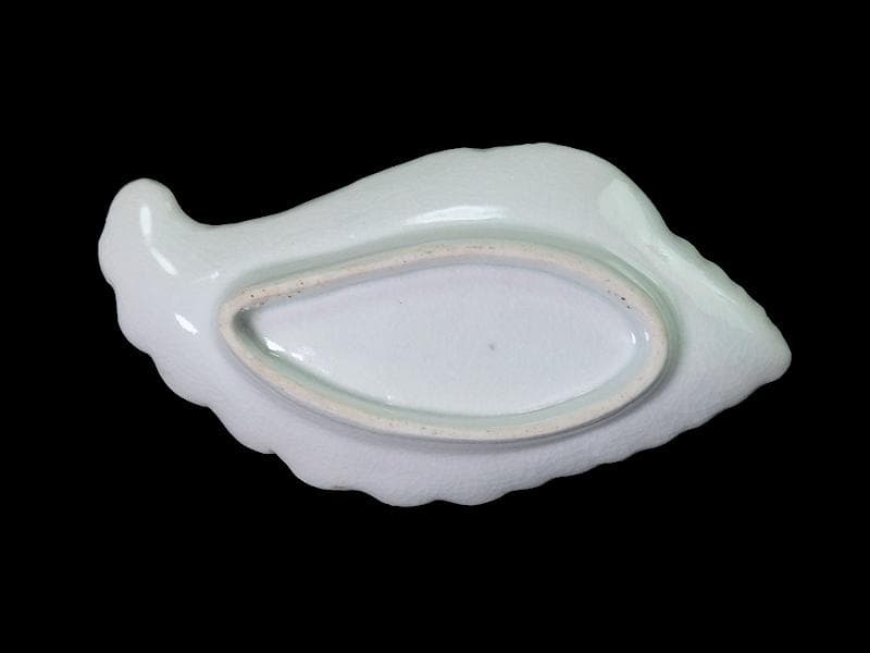 古伊万里　染付　草花紋の図　巻貝型変形皿　D852AS-fbpv