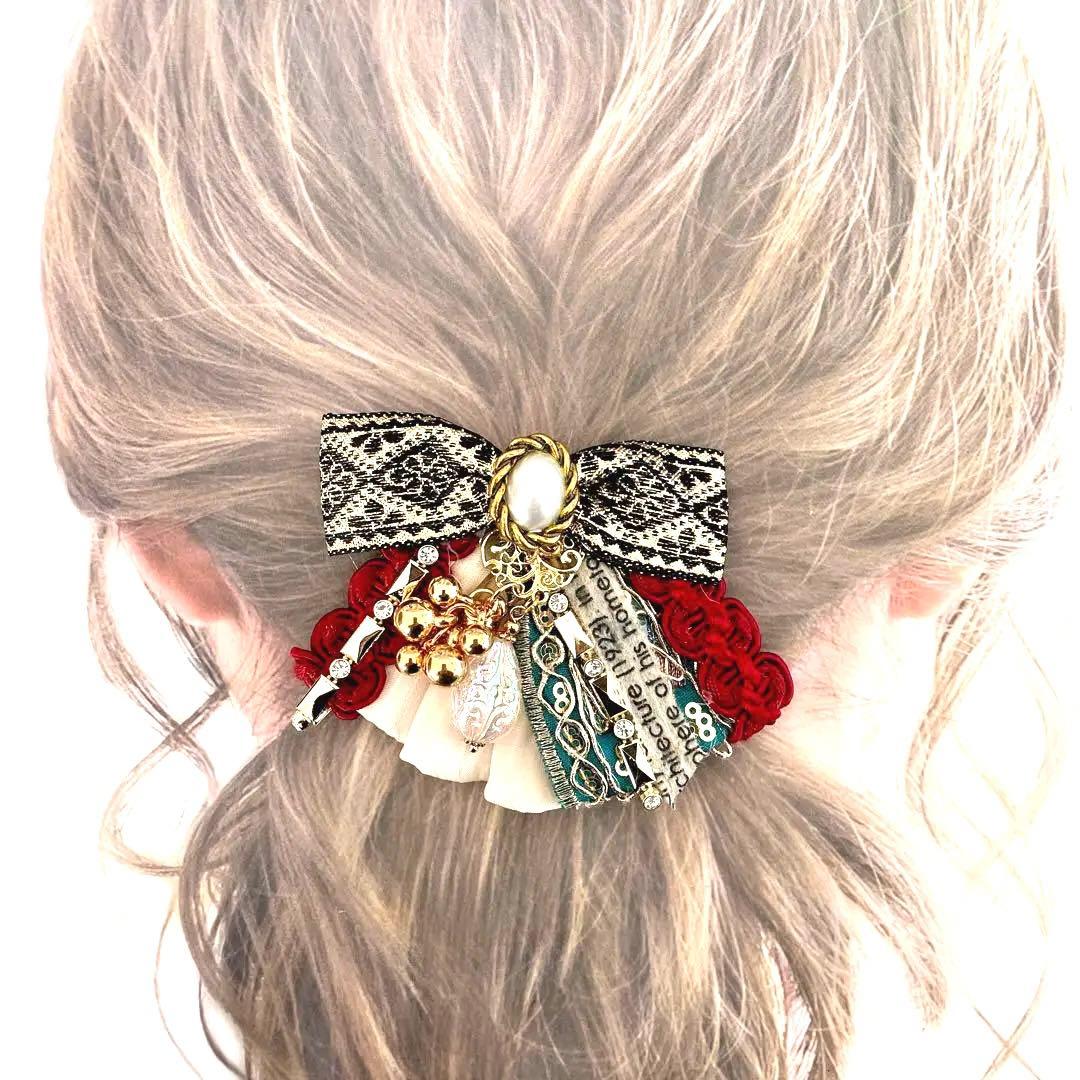 no.176 再販✩.*˚クリスマスカラーのアクセサリー