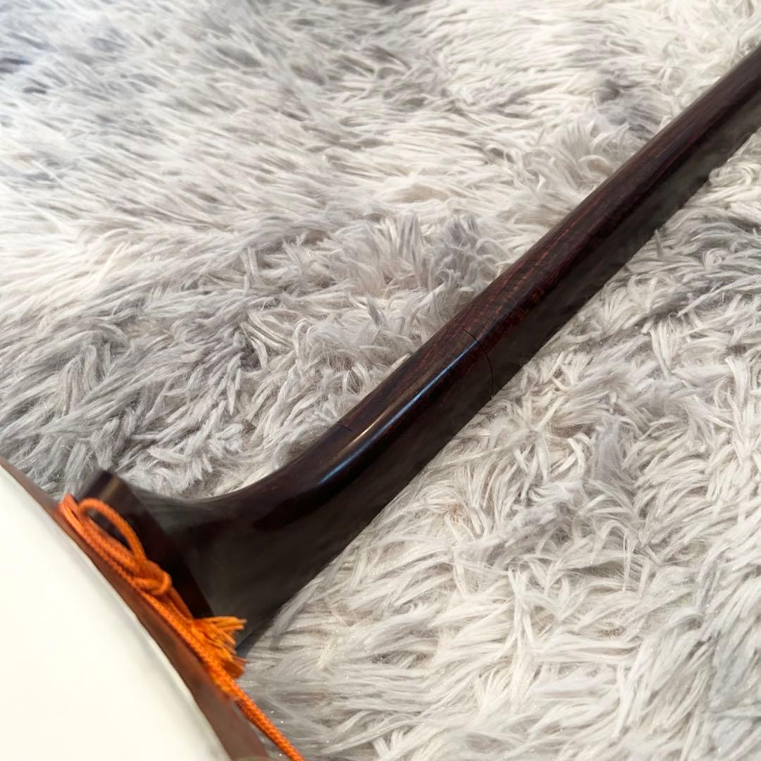 【極美品】三味線 細棹 和楽器 ケース付き 和柄装飾付