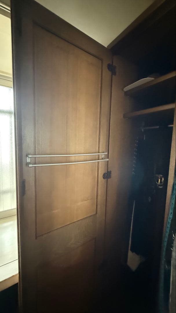 「木製 洋服タンス ワードローブ 高さ185cm