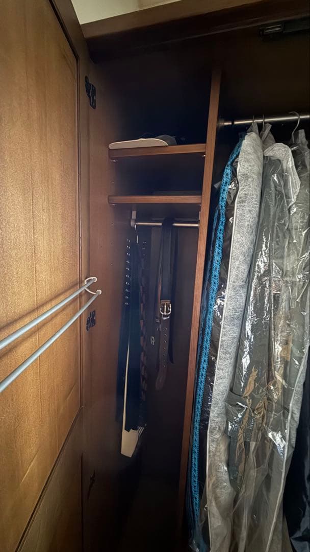 「木製 洋服タンス ワードローブ 高さ185cm