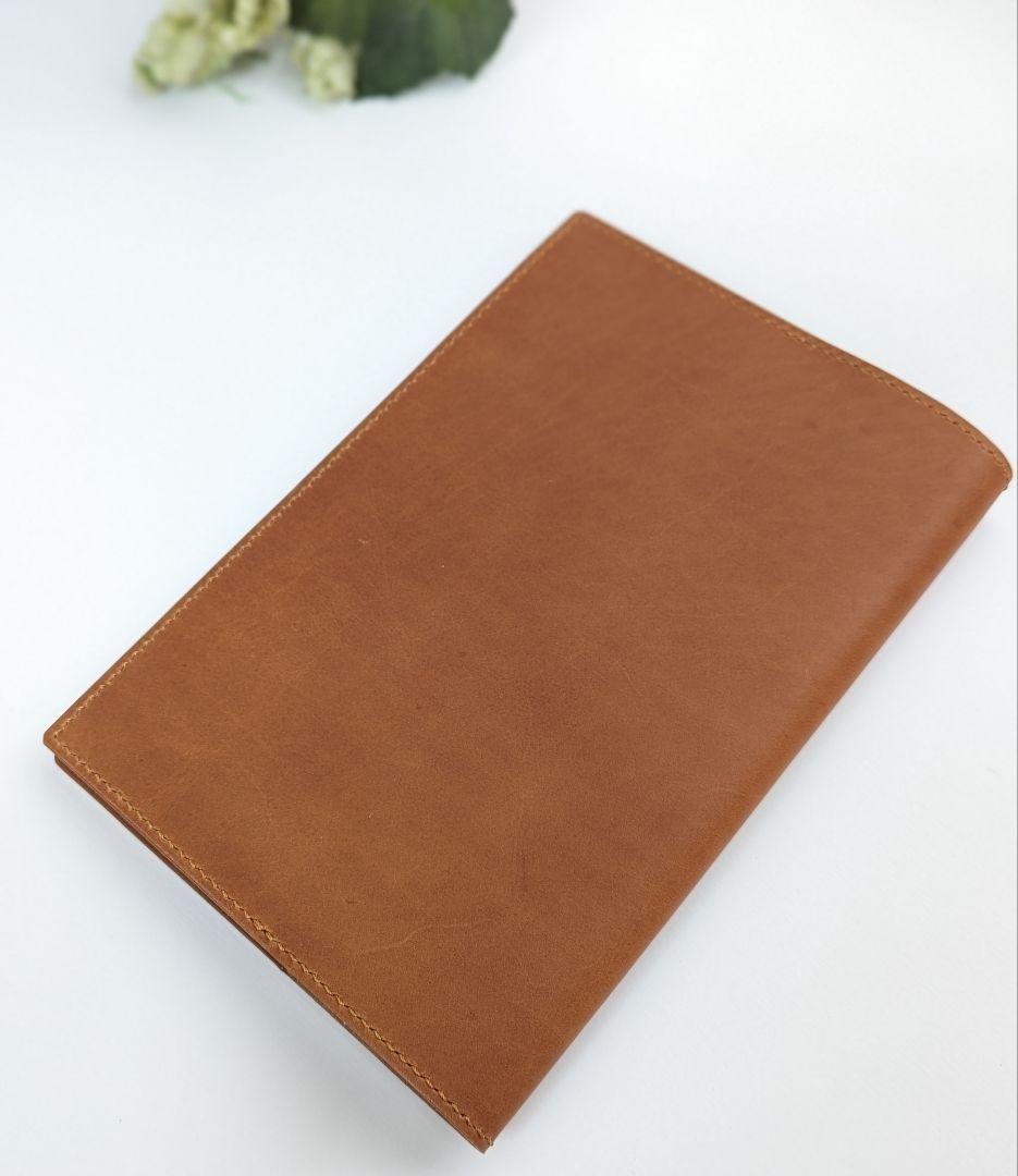 124　A5キャンパスノートカバー　本革　手縫い