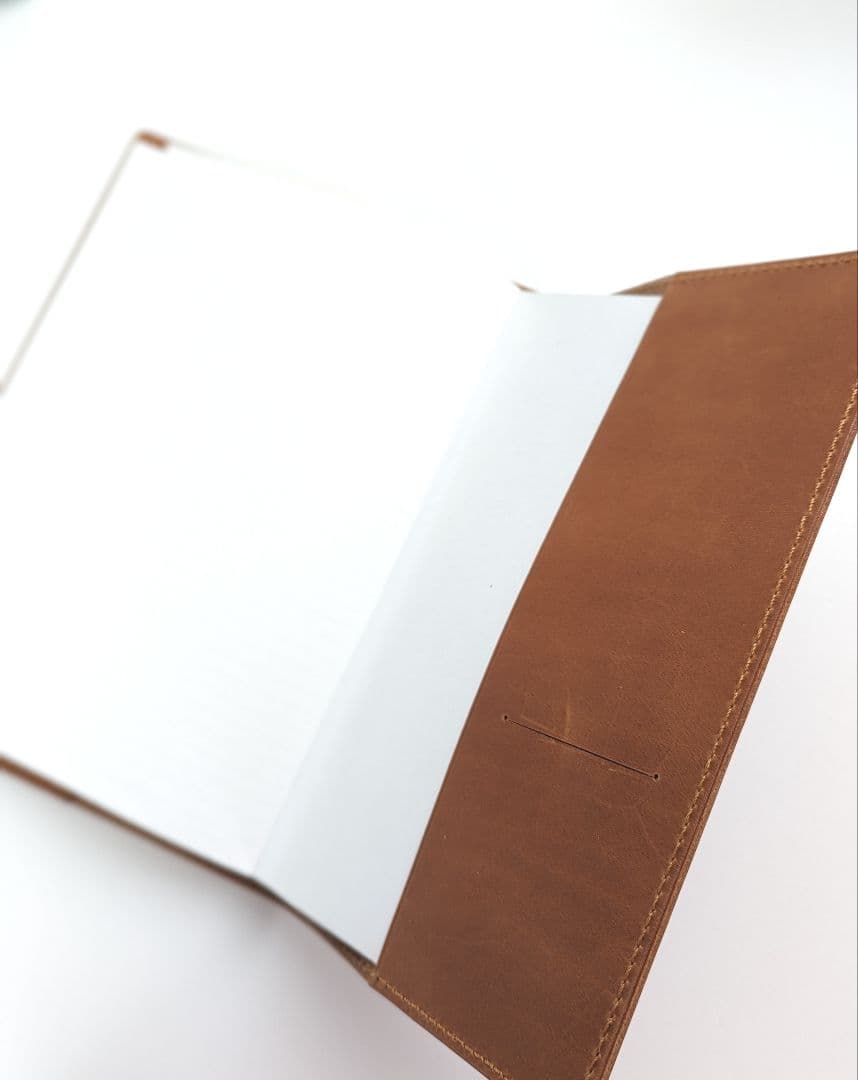 124　A5キャンパスノートカバー　本革　手縫い
