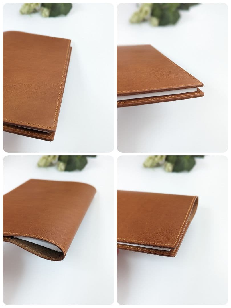 124　A5キャンパスノートカバー　本革　手縫い