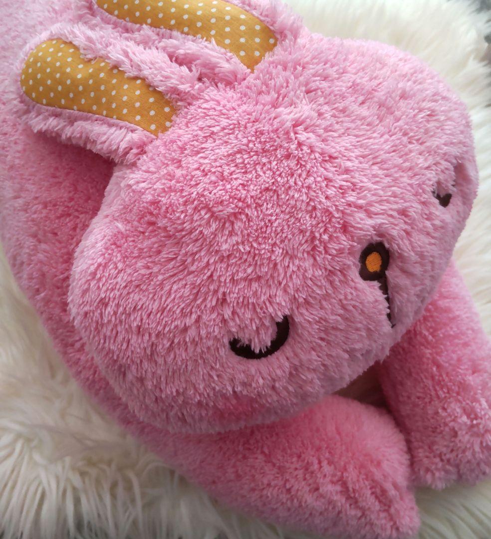 うさぎ　クッション スリーピングアニマル　ピンク 抱き枕 約55㎝