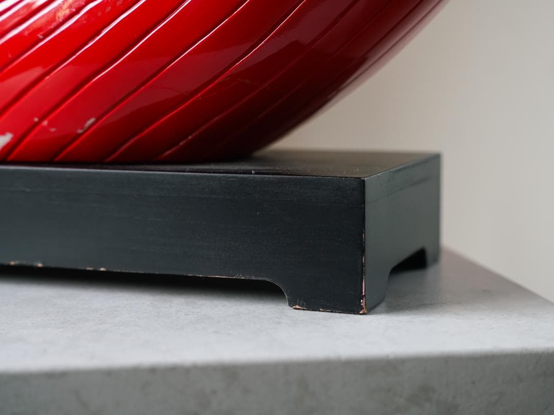 ポストモダン ヴィンテージオブジェ ロータス/蓮の花 アンティーク彫刻