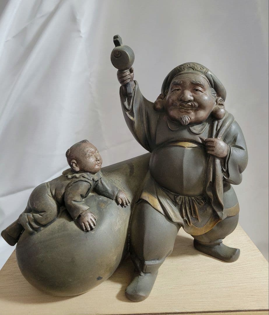 ヴィンテージ品　大黒天の銅像　縁起物