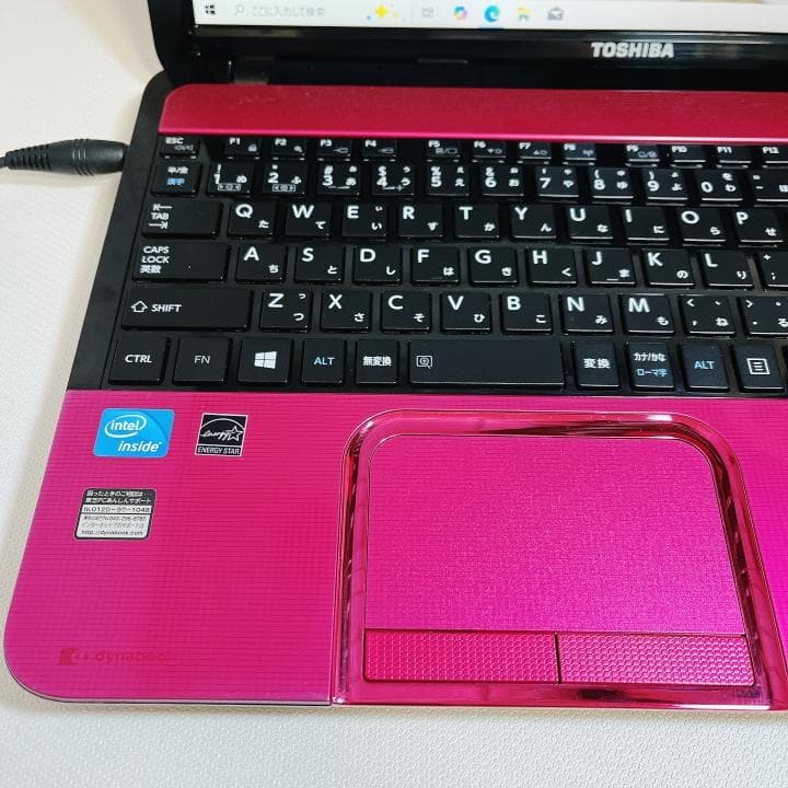 おしゃれなルビーロゼ✨東芝ノートパソコン｜爆速SSD512GB｜カメラ付き