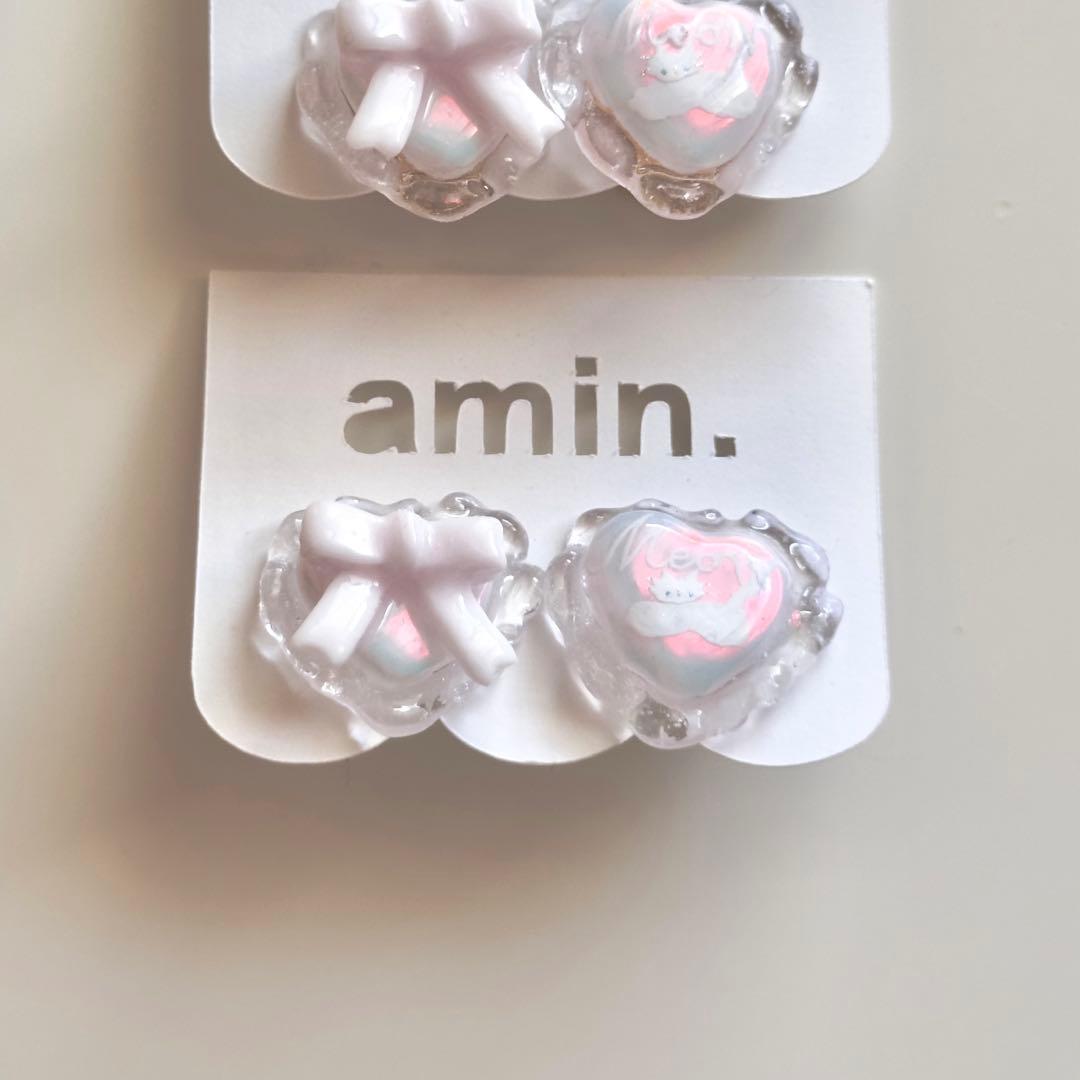 ねこ×frill×ribbon ピアス