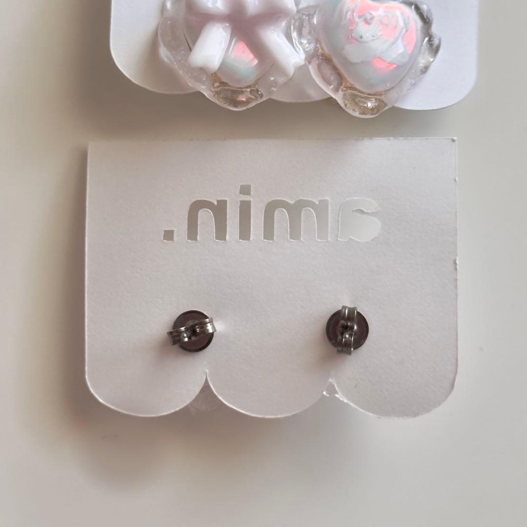 ねこ×frill×ribbon ピアス