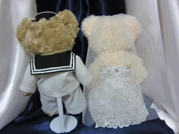 ★海上自衛隊(セーラー服）のウェディングベア★Ｍ★結婚式★