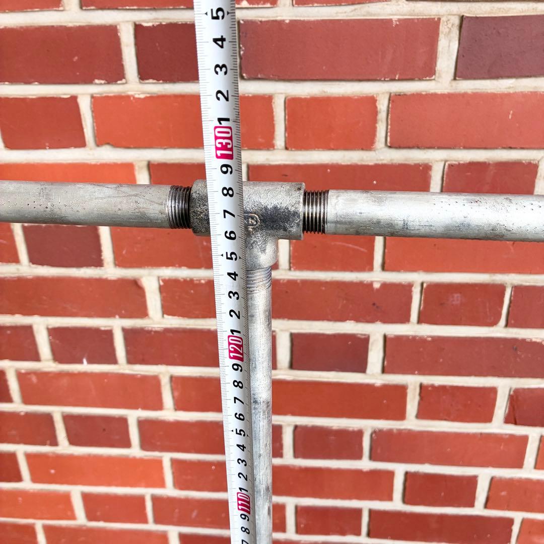 T字 ハンガーラック インダストリアル 鉄製 配管パイプ 無骨 シャビー 男前