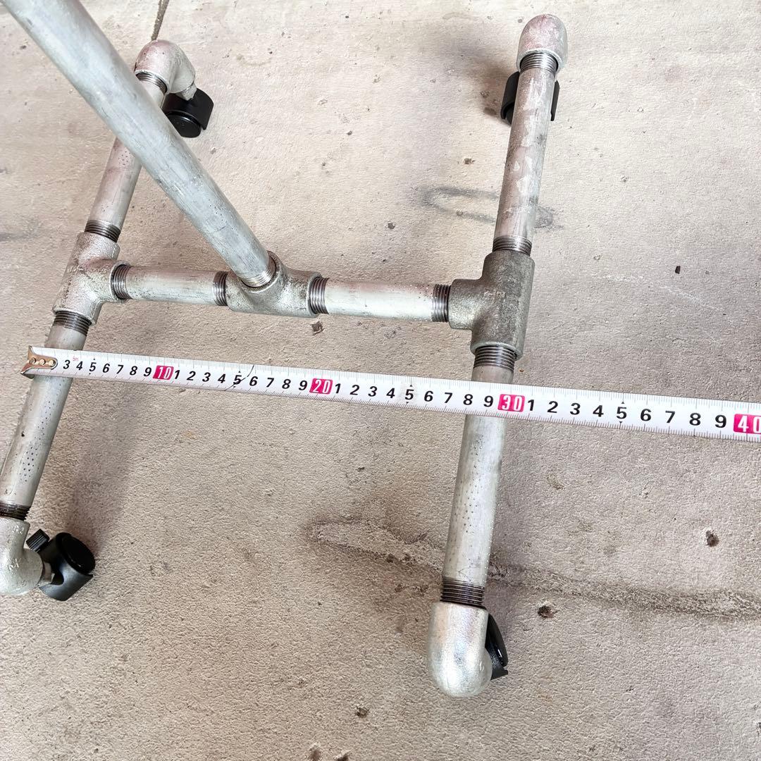 T字 ハンガーラック インダストリアル 鉄製 配管パイプ 無骨 シャビー 男前