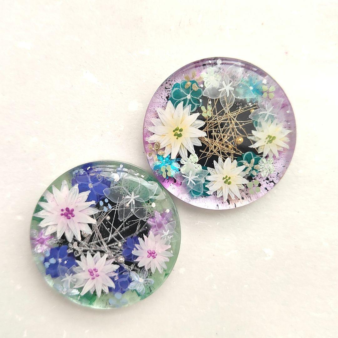 【901】ハンドメイド　レジン　ヘアゴム　ポニーフック