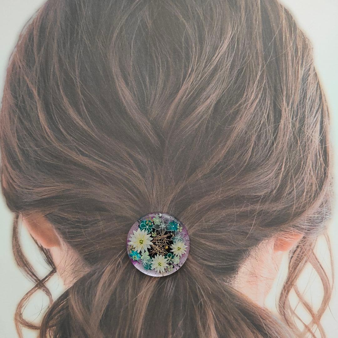 【901】ハンドメイド　レジン　ヘアゴム　ポニーフック