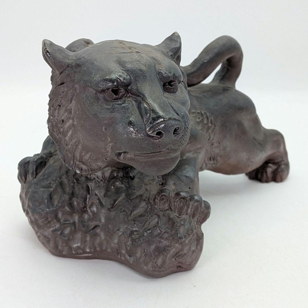 木村陶雲 備前焼 寅置物 虎 トラ Tiger 寅年 干支置物 細工物 縁起物