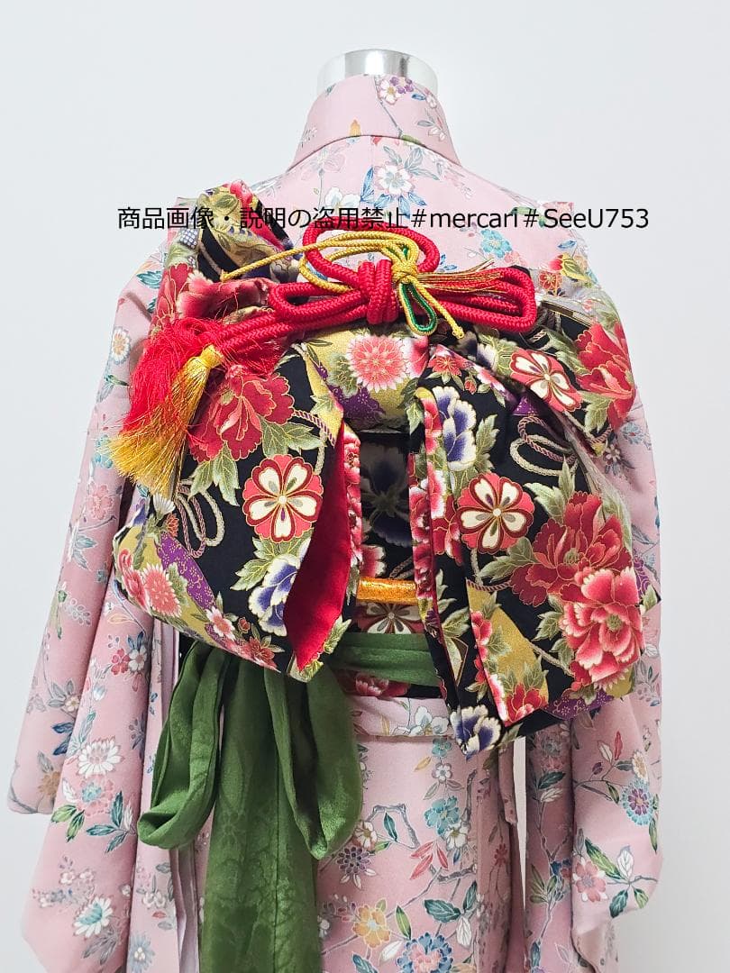 七五三　7歳　 正絹　着物　セット　女の子 c91