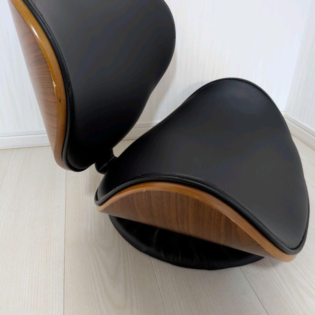 【美品】DORIS ドリス 座椅子 回転座椅子 ラウンジチェア 木目柄