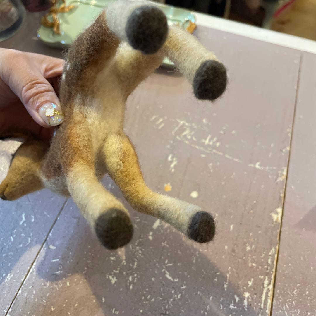 羊毛フェルトバンビ人形