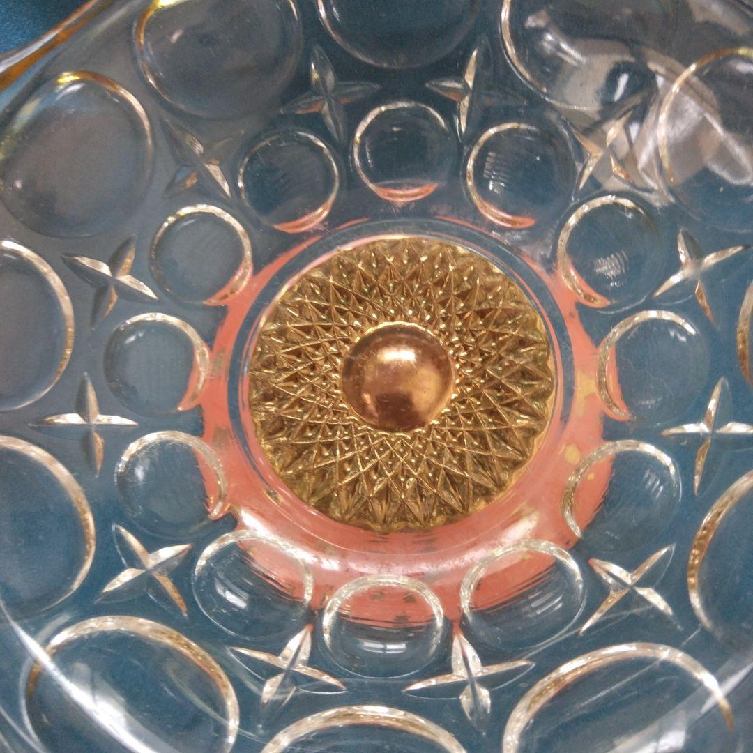 レトロ ガラスオレンジさい高台鉢8個