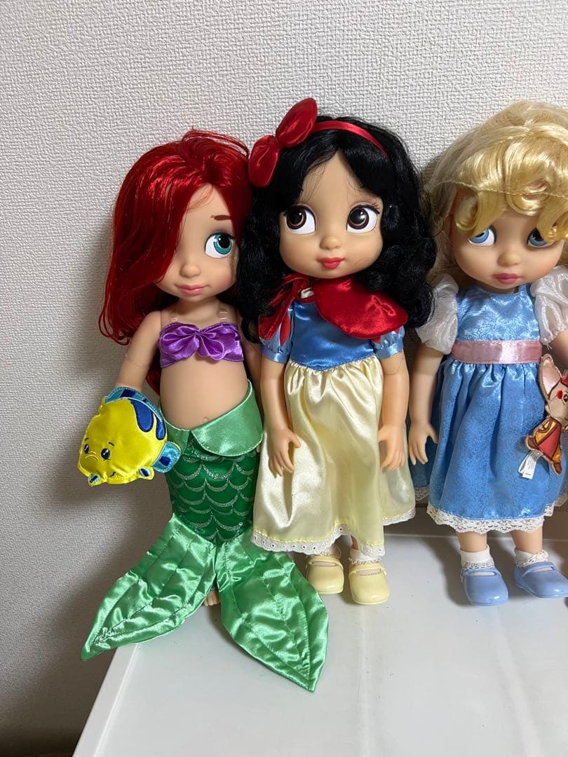 アニメータードール人形（ベル、シンデレラ、アリエル、白雪姫）