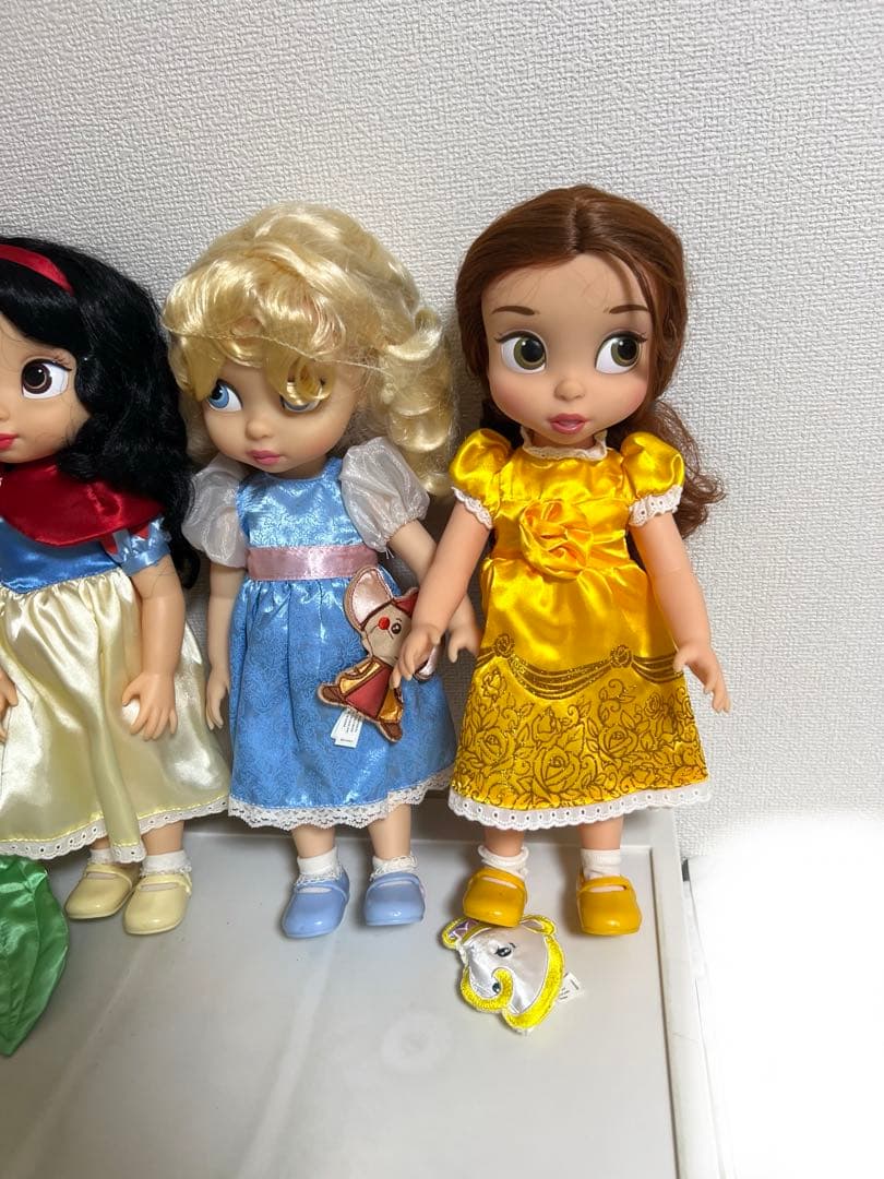 アニメータードール人形（ベル、シンデレラ、アリエル、白雪姫）