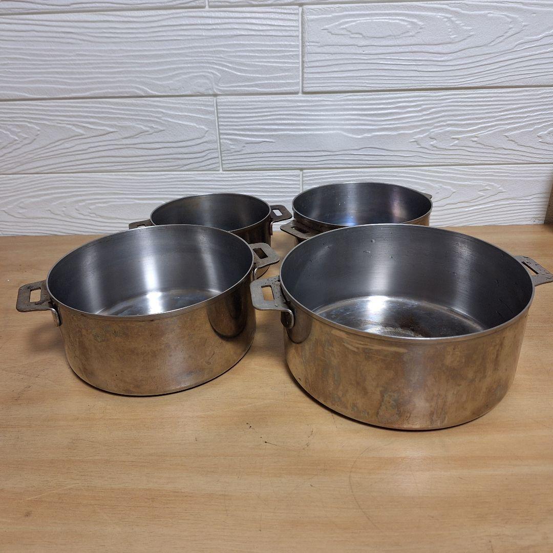 ステンレス鍋 3点セット 入れ子式 スタッキング収納可能（20cm他）IH対応
