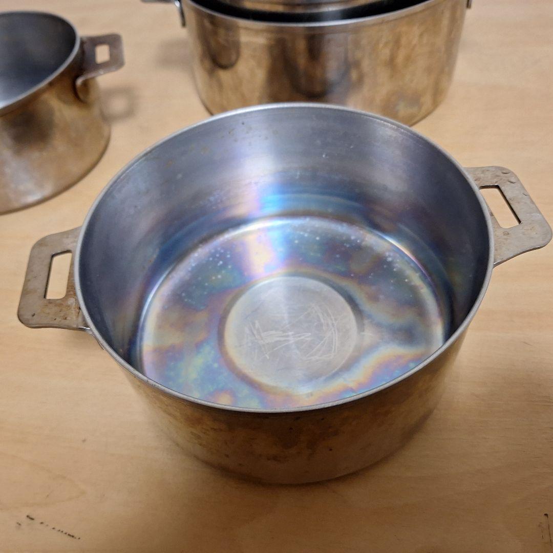 ステンレス鍋 3点セット 入れ子式 スタッキング収納可能（20cm他）IH対応