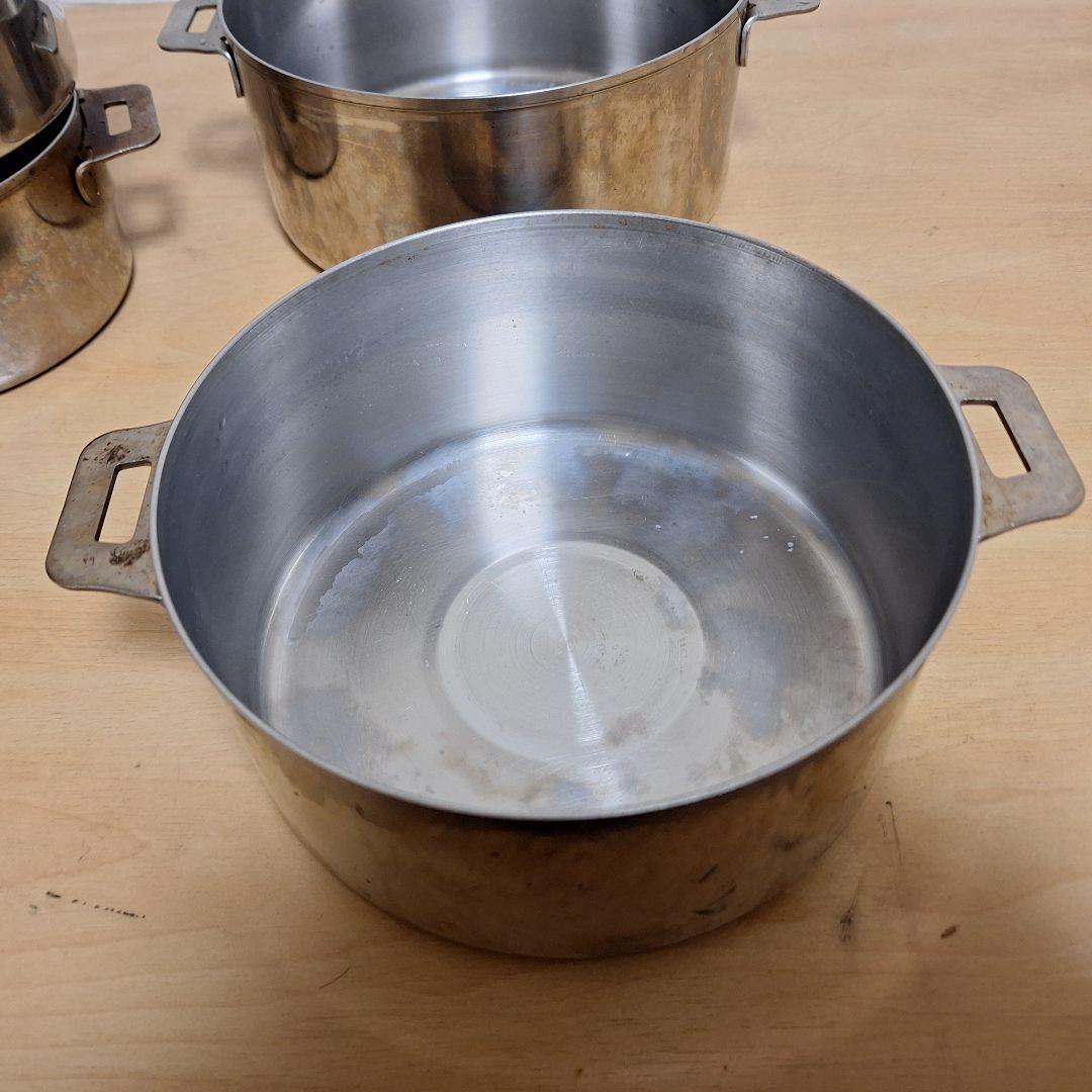 ステンレス鍋 3点セット 入れ子式 スタッキング収納可能（20cm他）IH対応