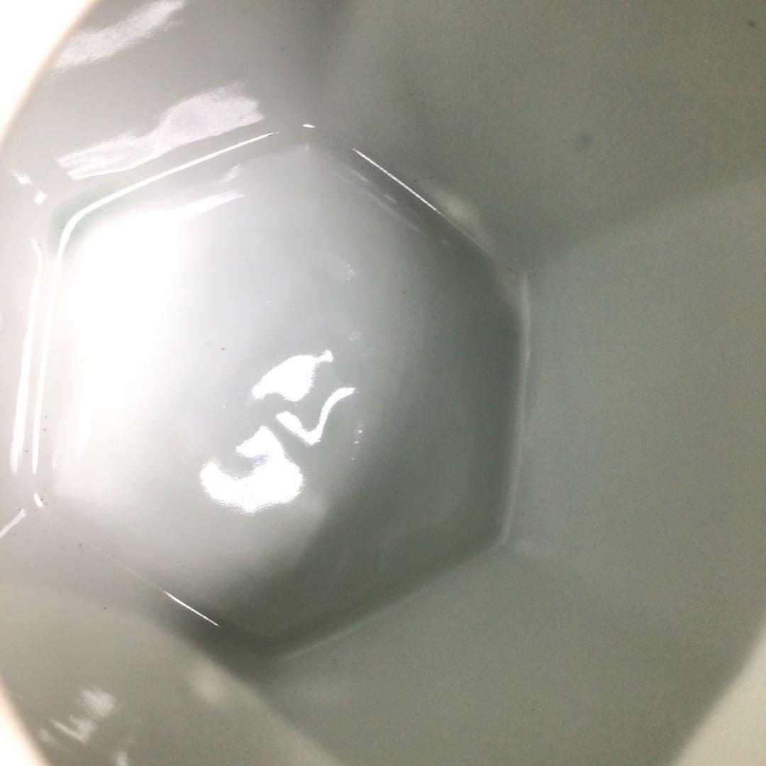 Ｐ３２４　水指　『平安　手塚玉堂造』『染付赤絵』『六角水指』　共箱　茶道具