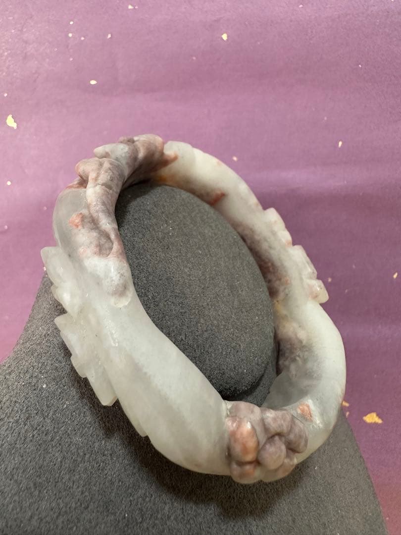 梅朶朶バングル　シャー太翠桜原石バングル