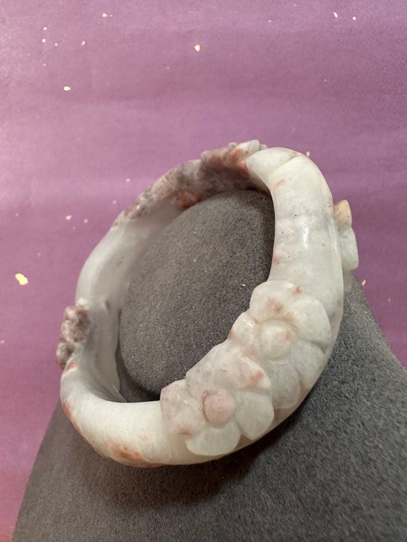 梅朶朶バングル　シャー太翠桜原石バングル