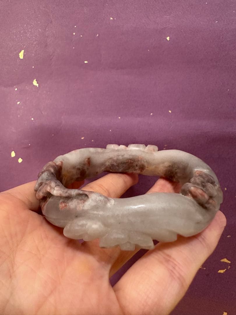 梅朶朶バングル　シャー太翠桜原石バングル