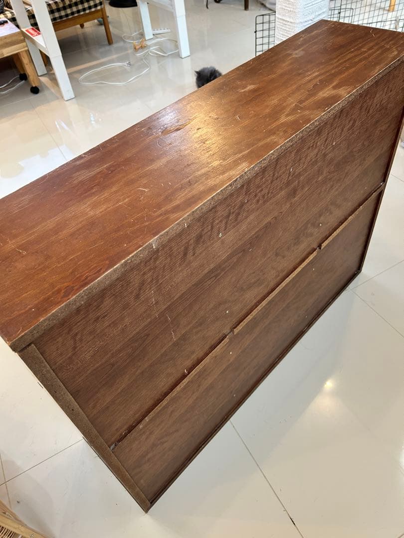 アンティーク　木製ラック 6ボックス ダークブラウン　本棚　引取可能神戸市垂水区