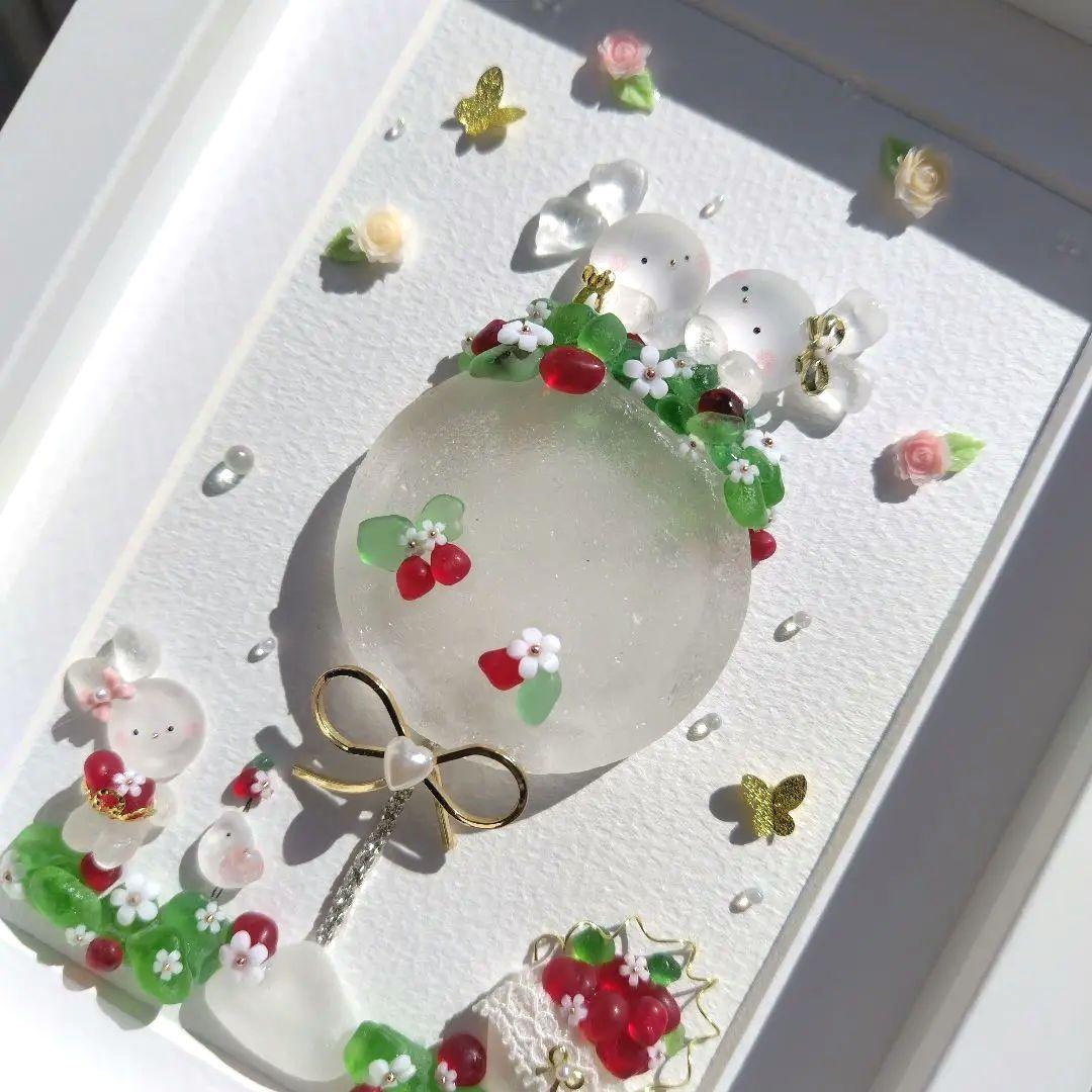 シーグラスアート『 いちごカクテル.。.:*♡』